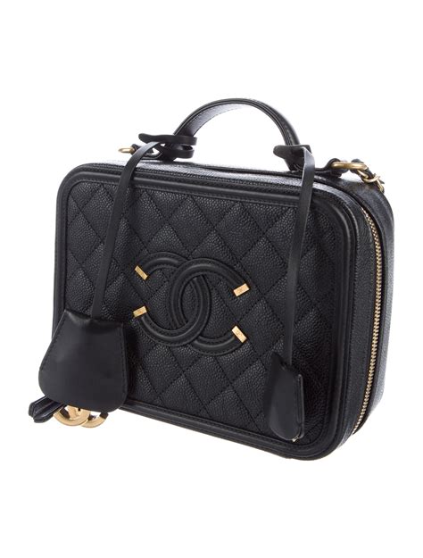 chanel vanity filigree|Chanel vanity bag vintage.